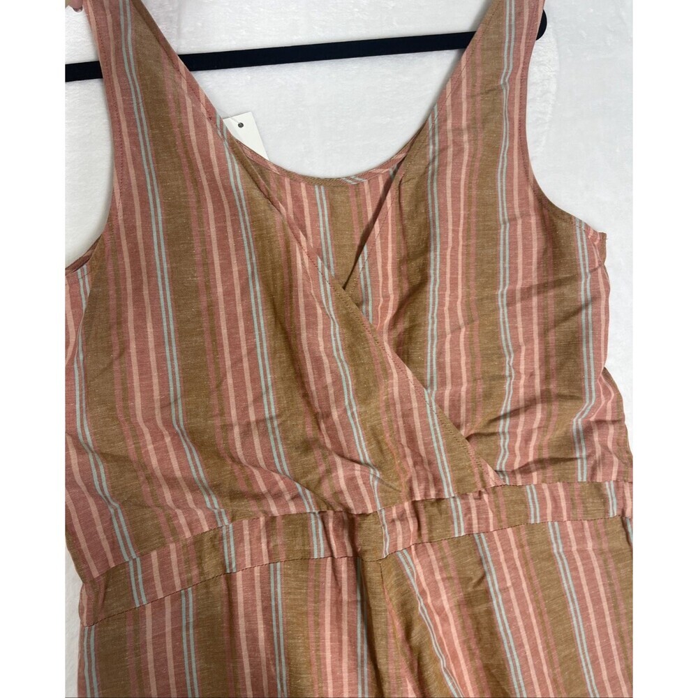 DREW Anthropologie Jumpsuit Sleeveless Salmon Brown Turquoise Size Medium NEW - Picture 6 of 9
